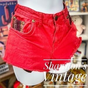 Free People southwest trim sz 28 denim shorts A12